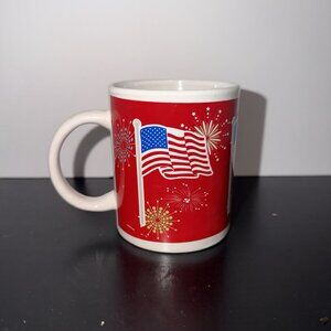 Coffee Mug Tea Mug Water Cup Ceramic Gift Mug American Flag USA Patriotic